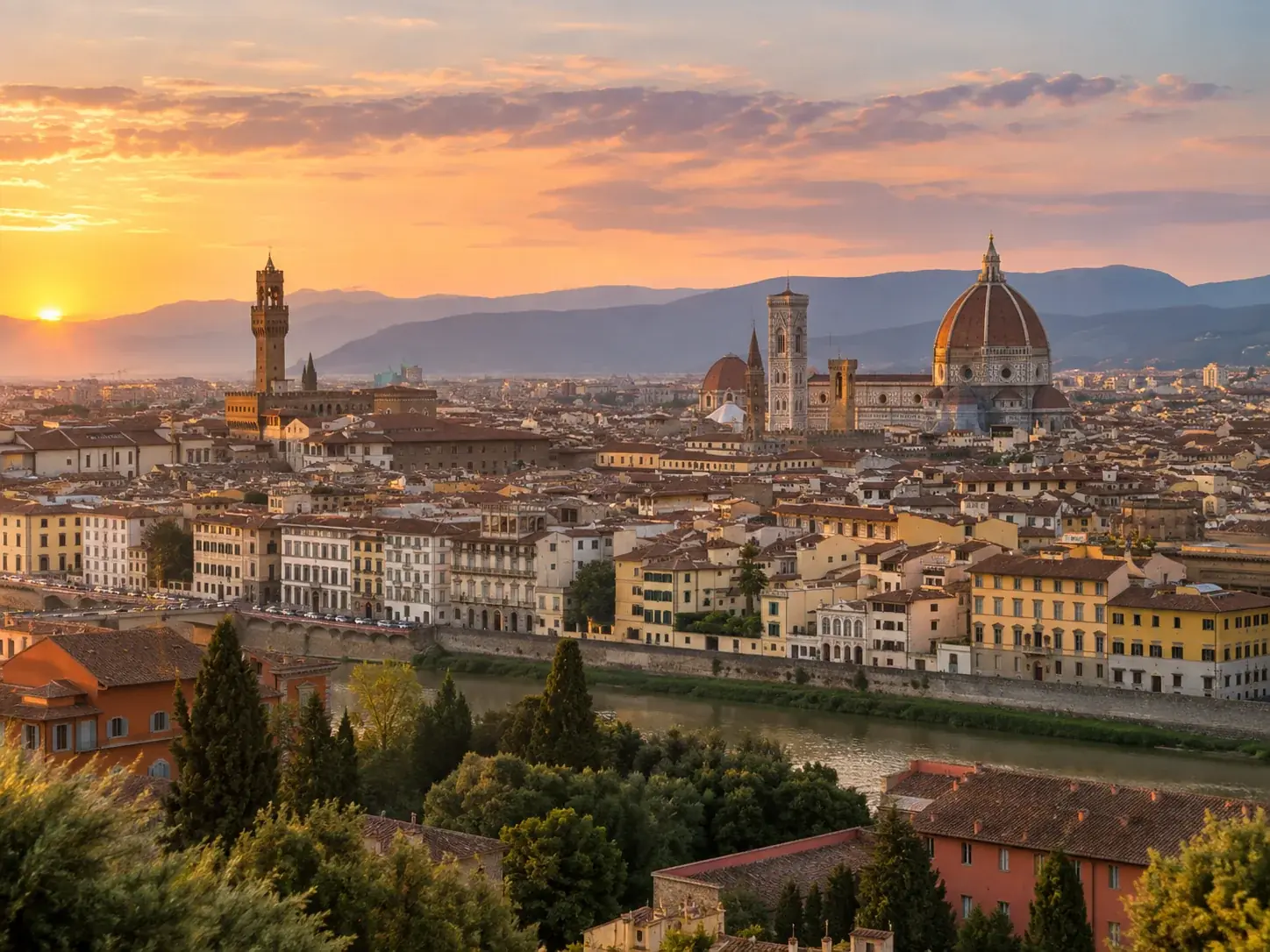 City-break room with a view over Florence